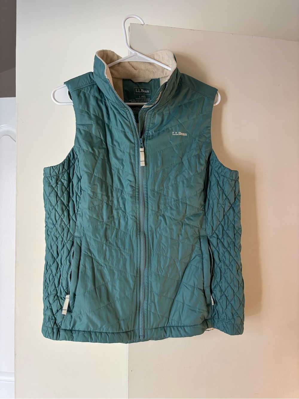 L.L. Bean Teal Quilted Sleeveless Puffer Vest